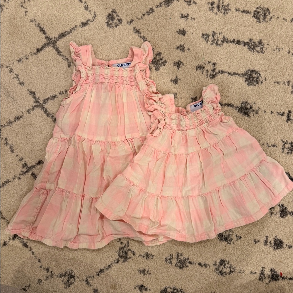 Old Navy Pink and Cream Girls' Dress